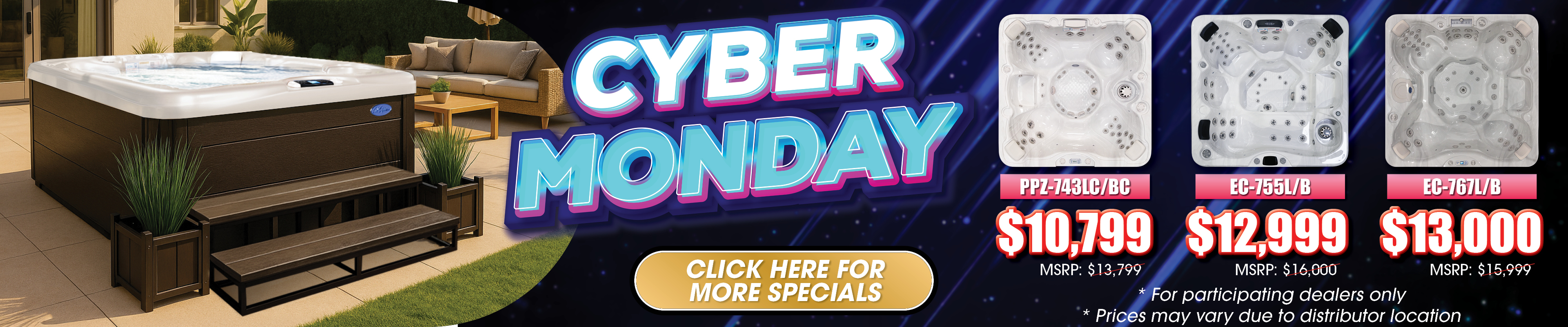 Calspas hot tub being used in a family setting - Vista