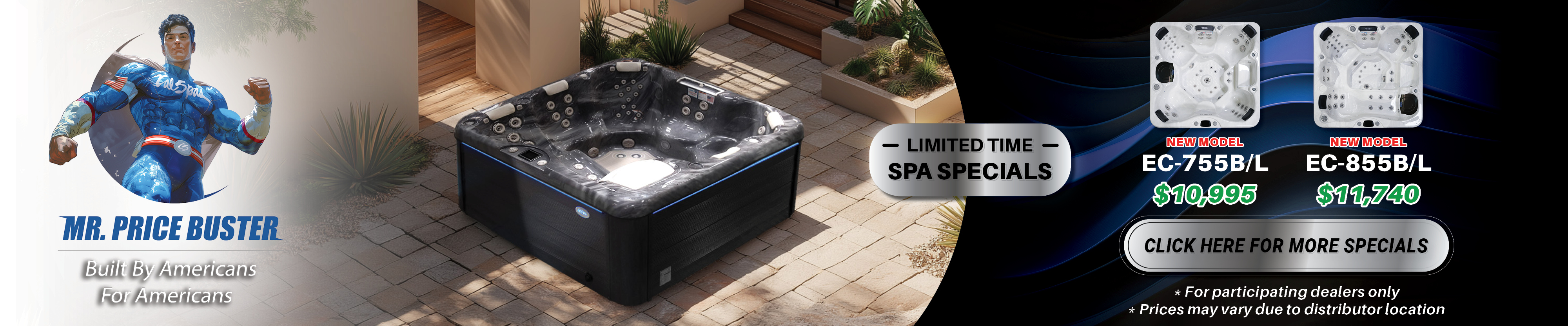 Calspas hot tub being used in a family setting - Vista