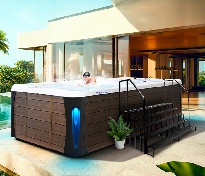 Calspas hot tub being used in a family setting - Vista